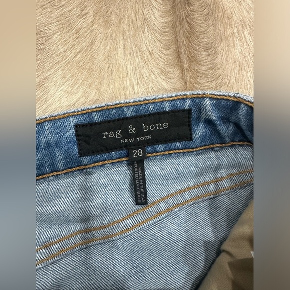 Rag & Bone Nina High Rise Ankle Cigarette Jeans Sz 28 Knee Rip Distress - Picture 4 of 9